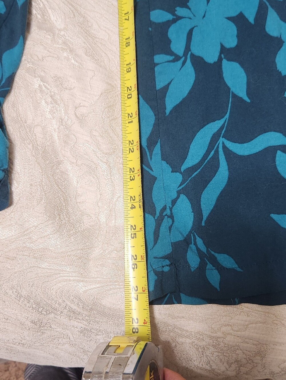 Torrid Challis High Rise Pull On Wide Leg Pant Blue Green Floral 1 / 1X EUC - Picture 10 of 10
